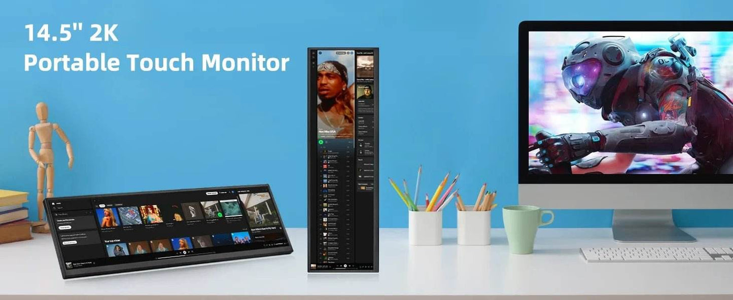 Portable 12.3/14.5 Inch Touch Monitor for PC