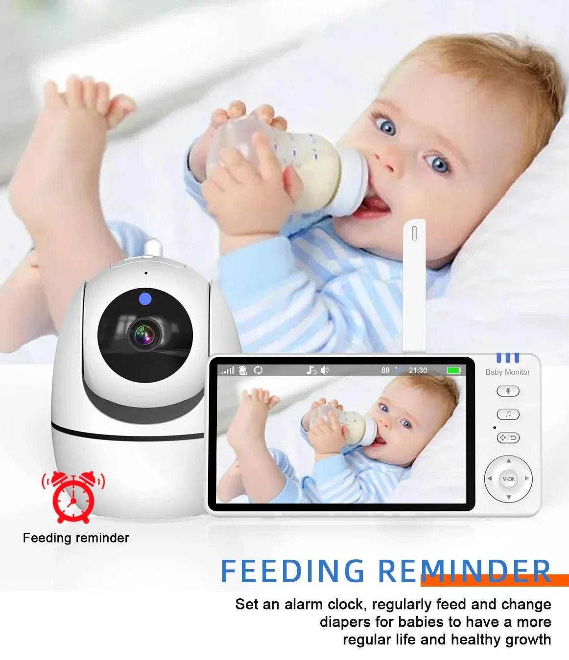 5" Video Baby Monitor with 4X Zoom | Yiktree