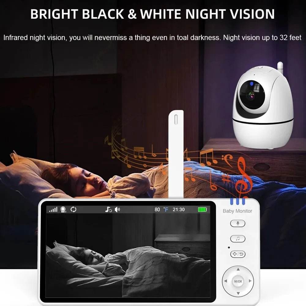 5" Video Baby Monitor with 4X Zoom | Yiktree