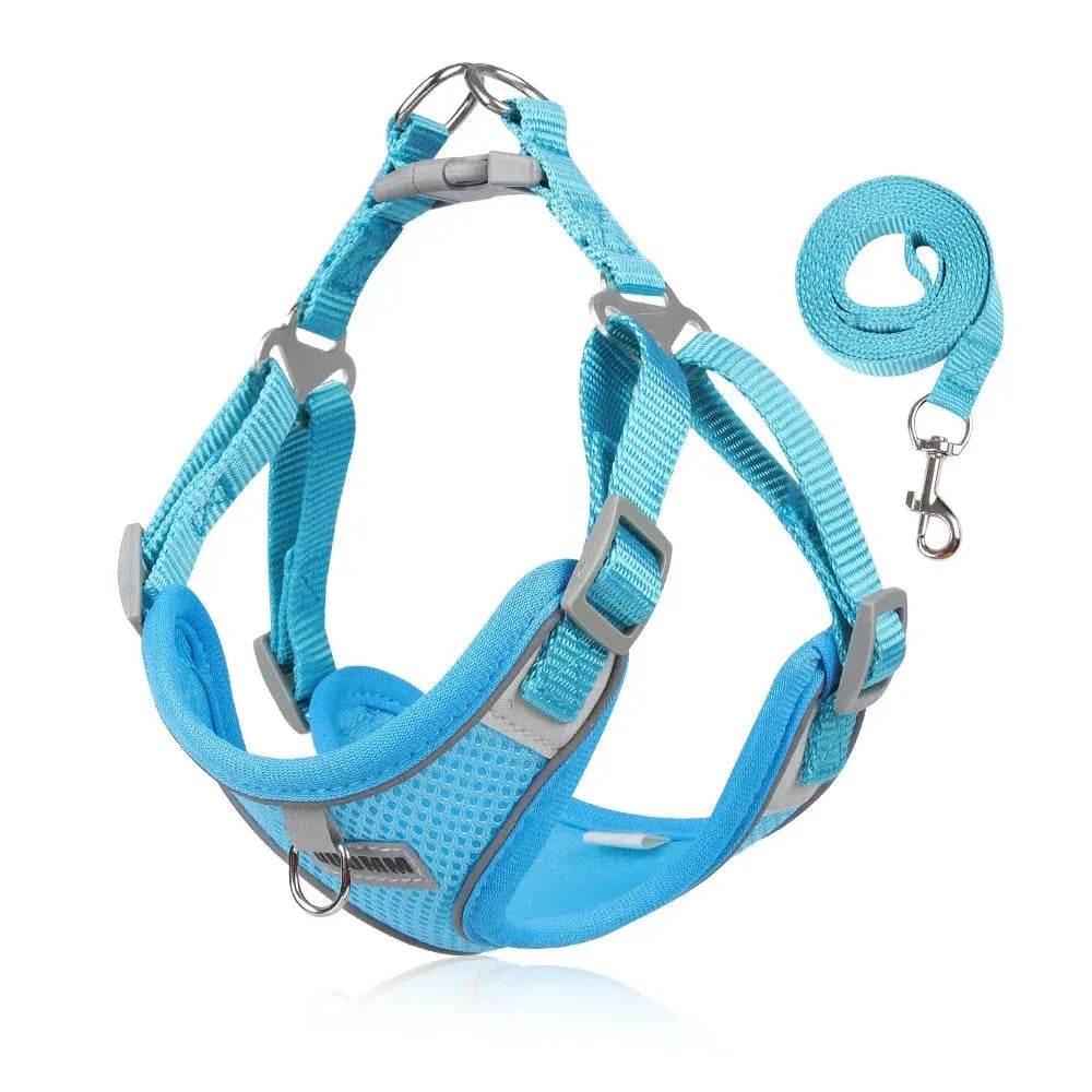 Dog Harness Leash for Small Medium Chest Strap Reflective