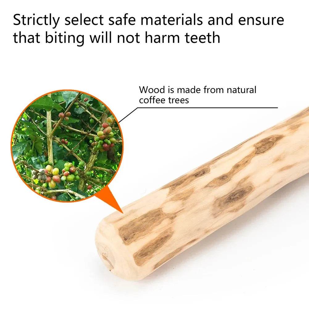 Natural Coffee Wood Dog Chew Toy | Mumbies
