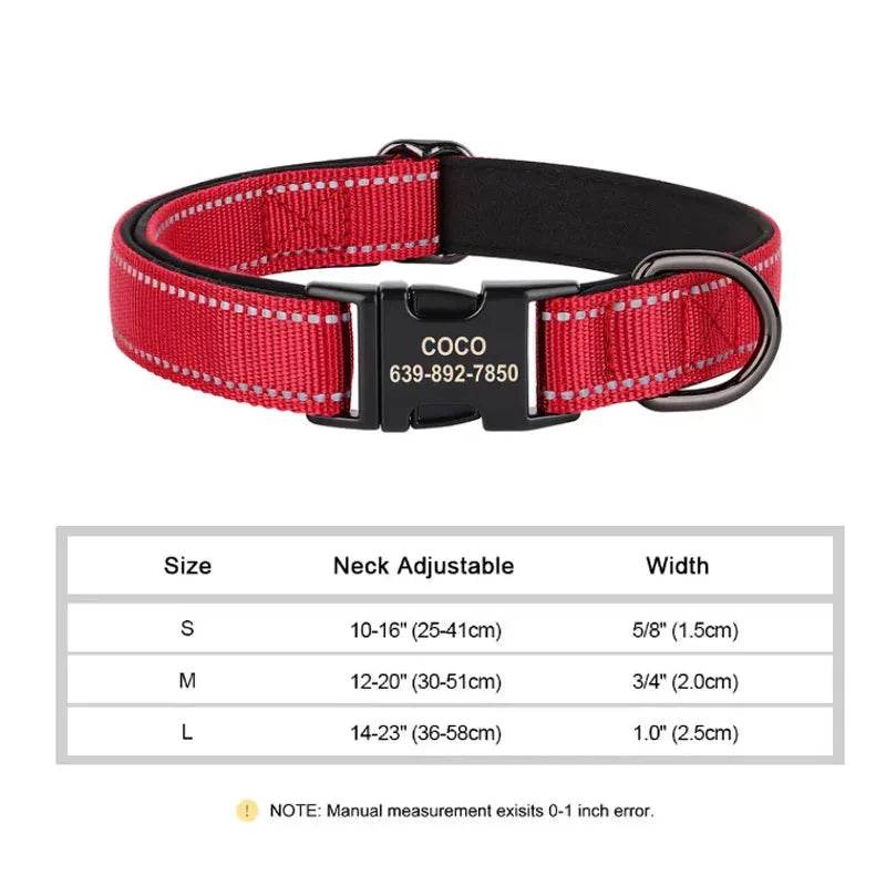 Reflective Personalized Dog Collar | Engraved ID