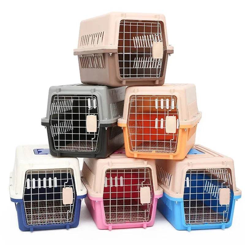 Outdoor Large Plastic Cat Cage - Portable Airline Carrier