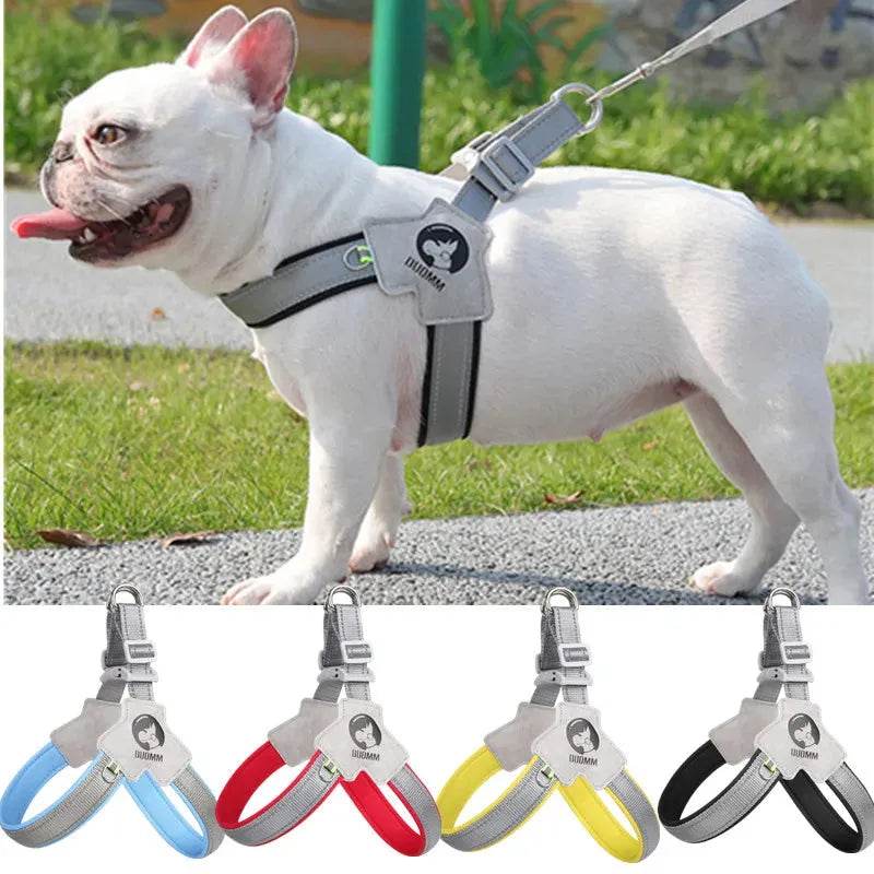Dog Harness Adjustable Pet Harness Vest Reflective Mesh
