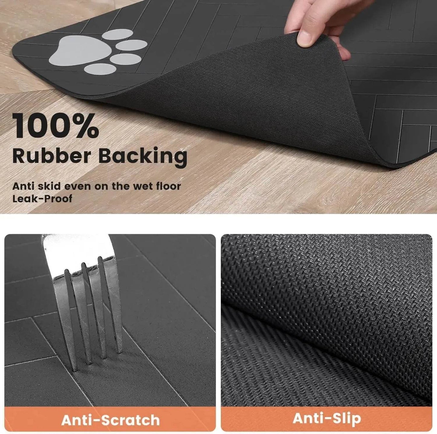 Dog Cat Food Mat - Durable Feeding Mats