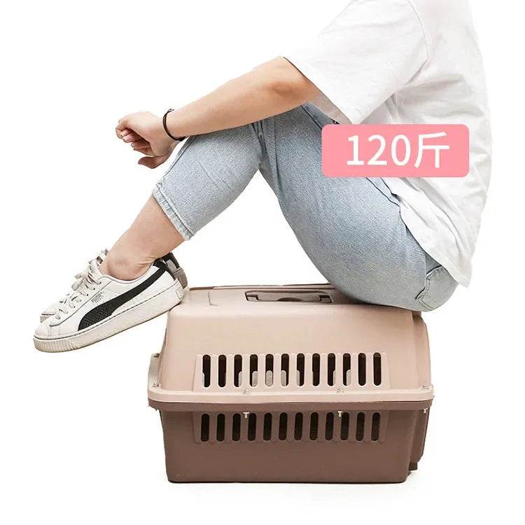 Outdoor Large Plastic Cat Cage - Portable Airline Carrier