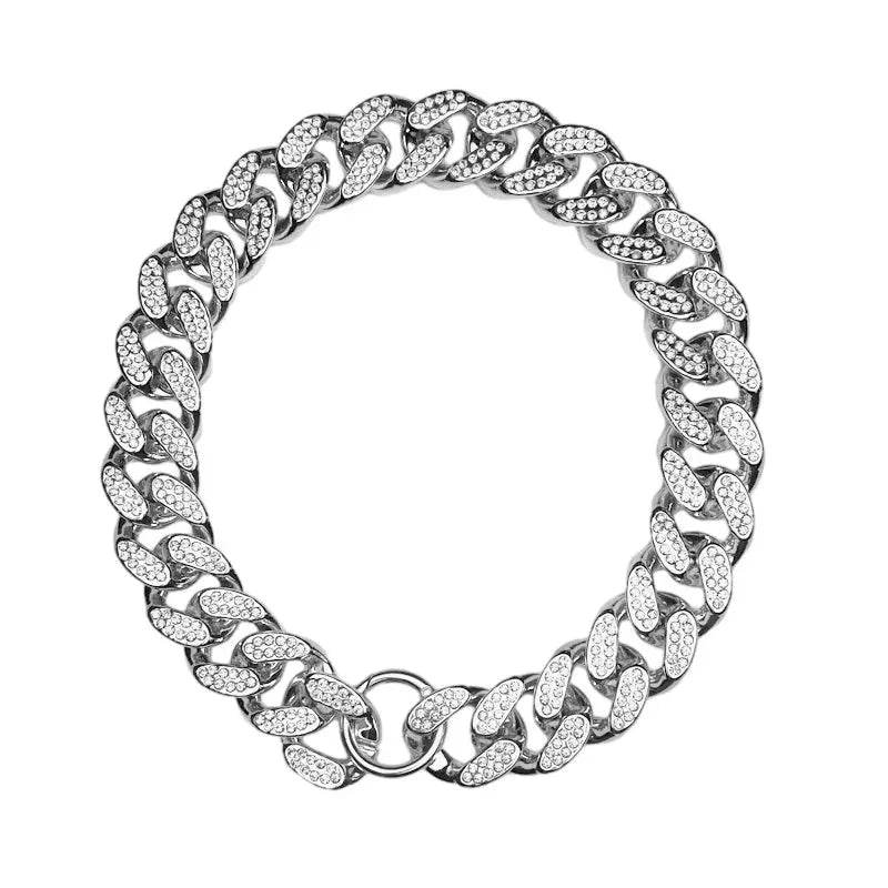 ABS Plastic Dog Collar Chain Diamond