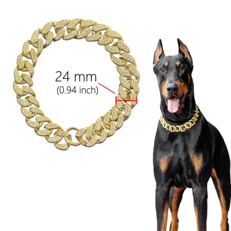 ABS Plastic Dog Collar Chain Diamond