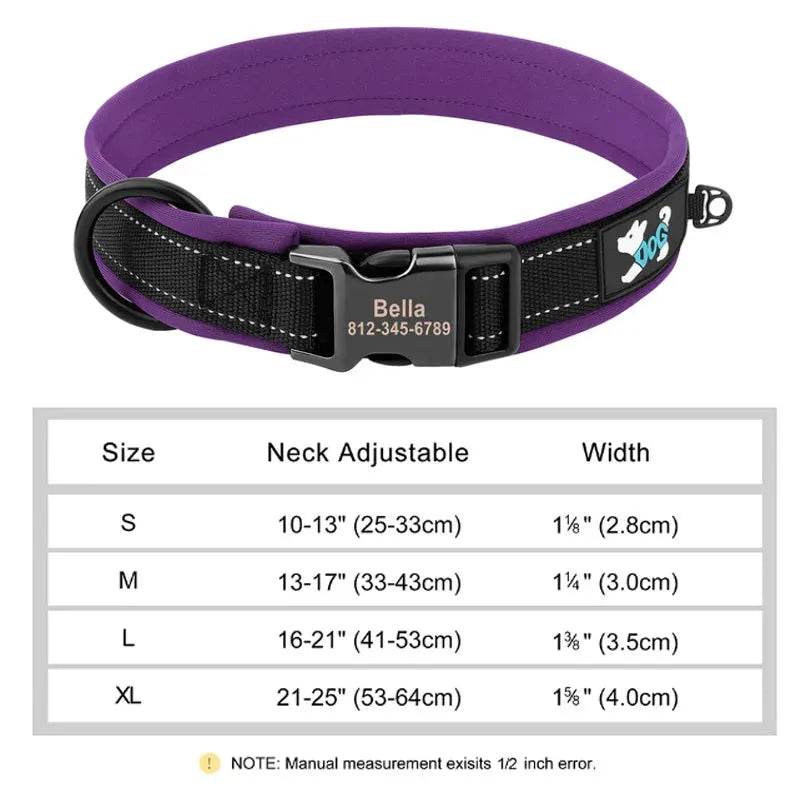 Reflective Personalized Dog Collar | Engraved ID