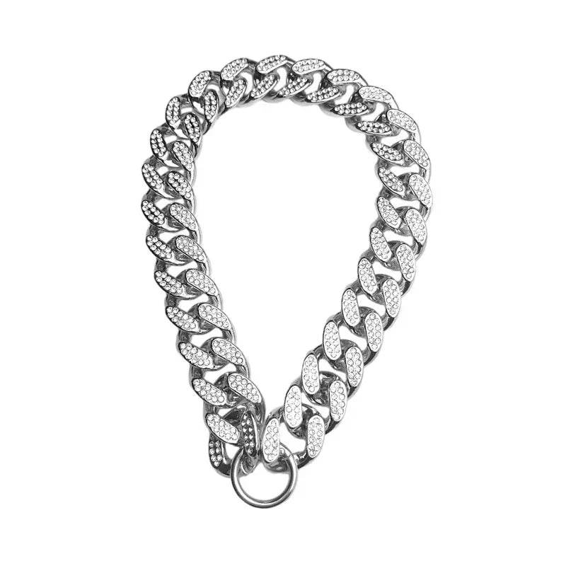 ABS Plastic Dog Collar Chain Diamond