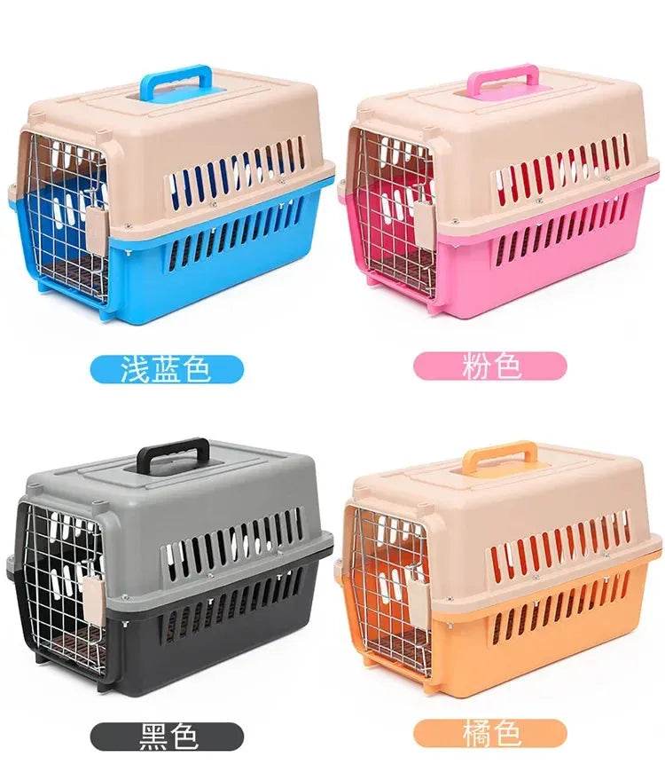 Outdoor Large Plastic Cat Cage - Portable Airline Carrier