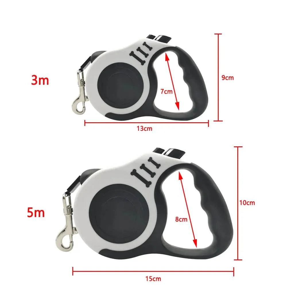 3m 5m Dog Leash Lead For Small Medium Dogs Cats Automatic Retractable Strong Nylon