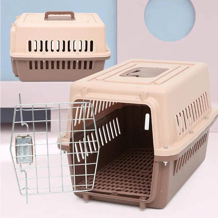 Outdoor Large Plastic Cat Cage - Portable Airline Carrier