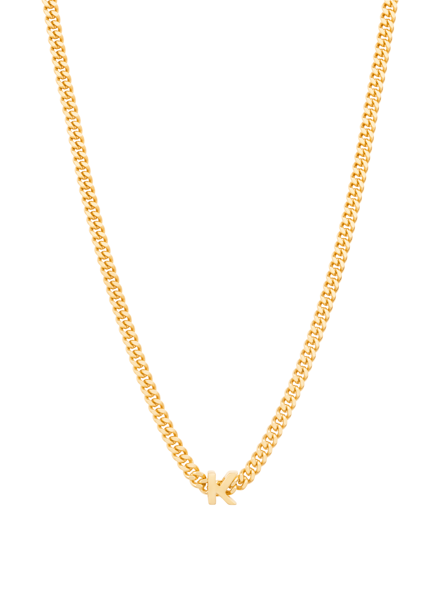 alphabet necklace with pendant K