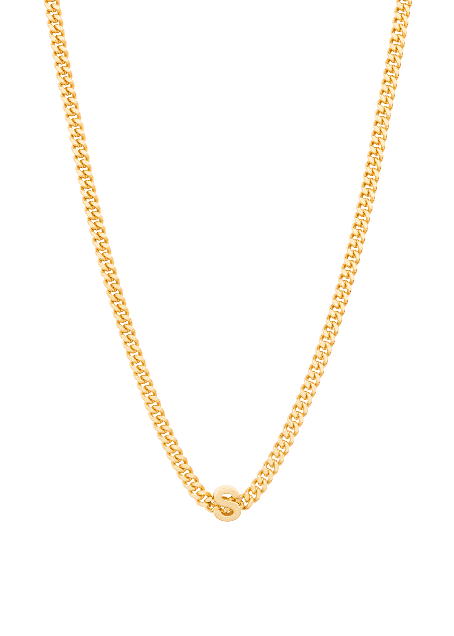 alphabet necklace with pendant S