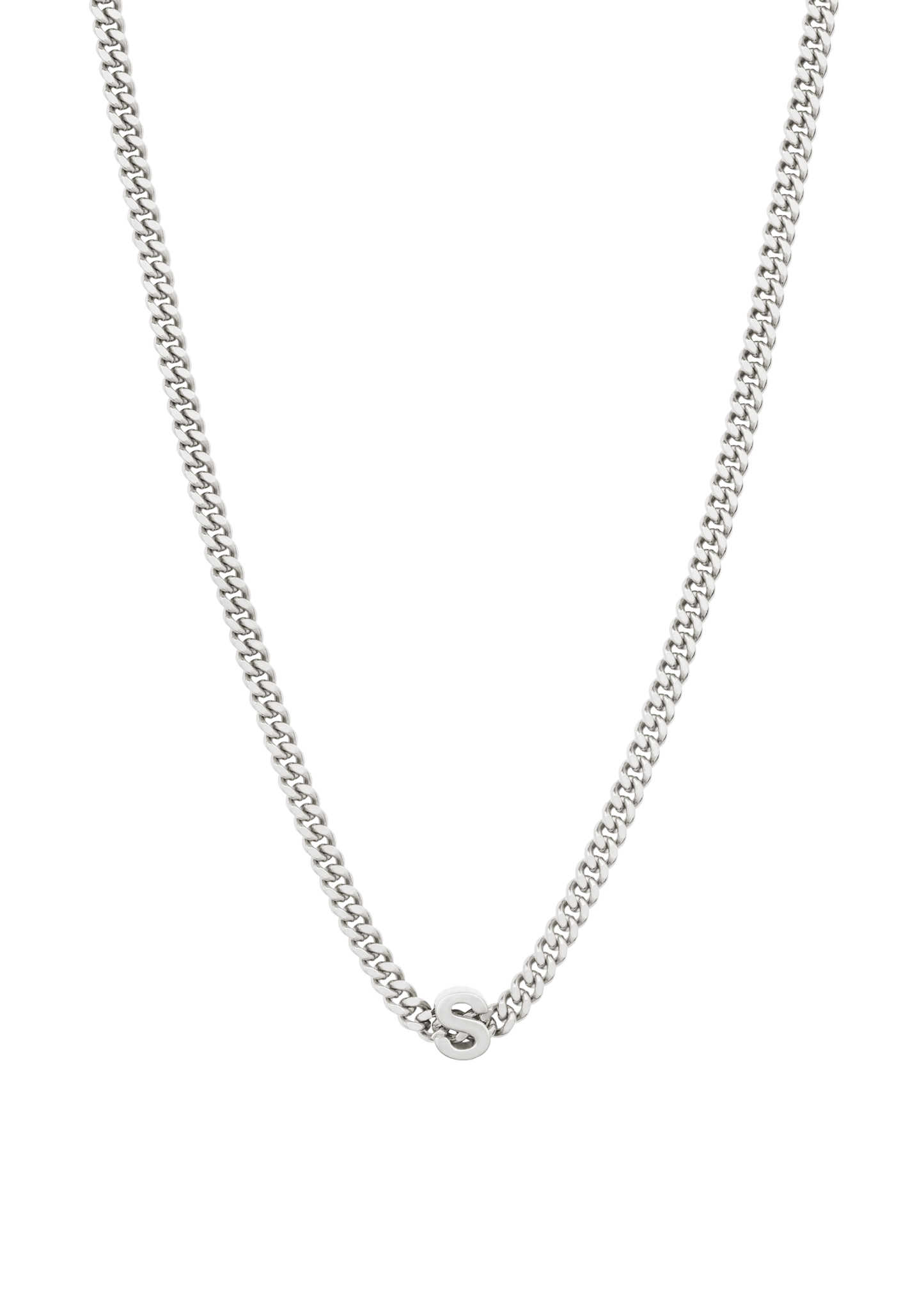 alphabet necklace with pendant S