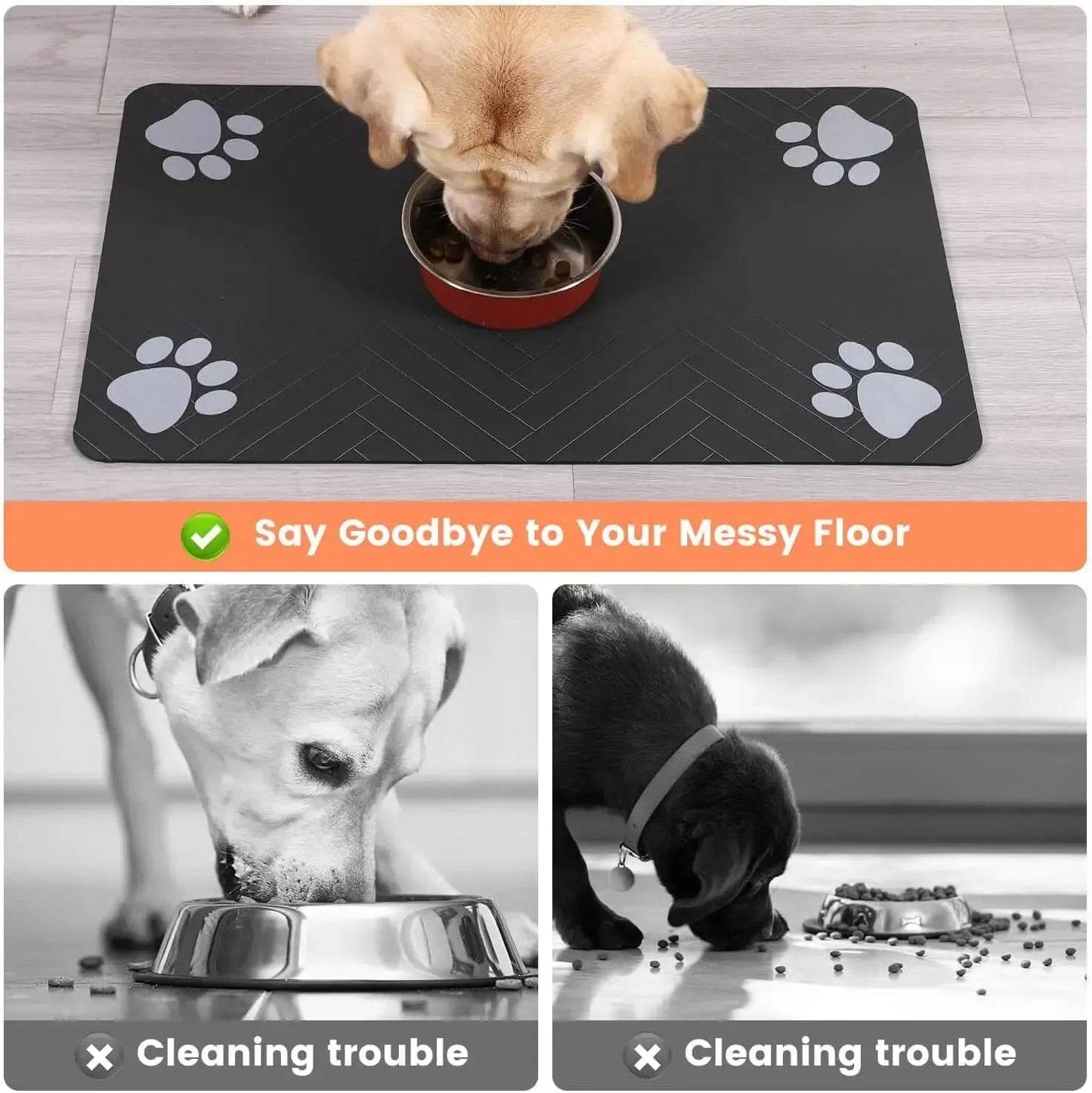 Dog Cat Food Mat - Durable Feeding Mats