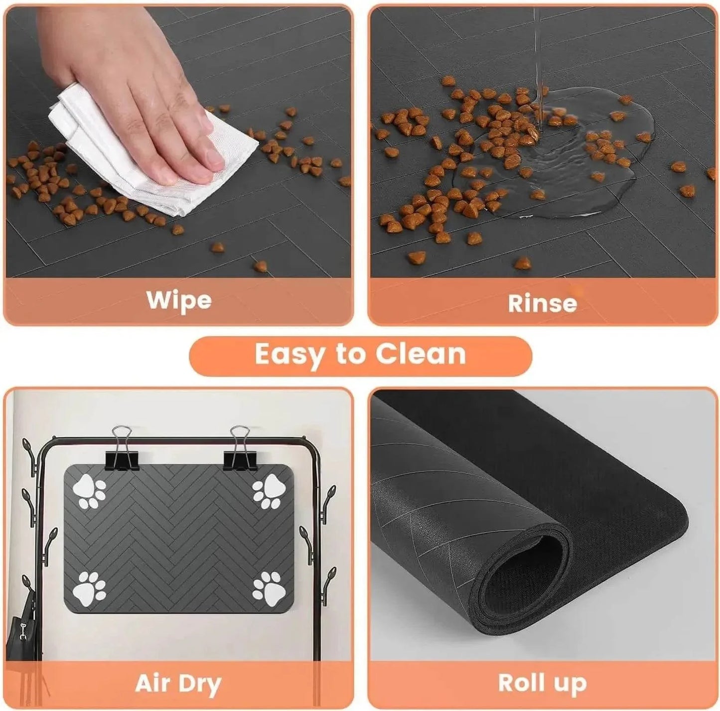 Dog Cat Food Mat - Durable Feeding Mats