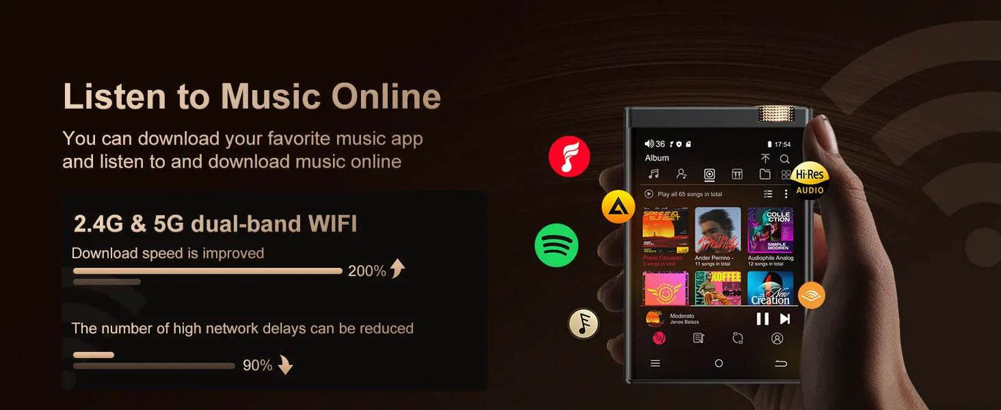 Hi-Fi MP3 Player with Bluetooth , DSD High-Resolution