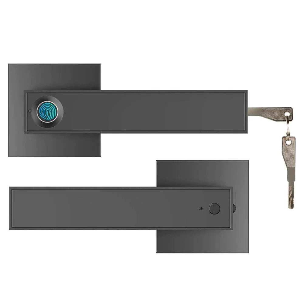 Fingerprint Door Lock Handle USB Rechargeable Anti Theft