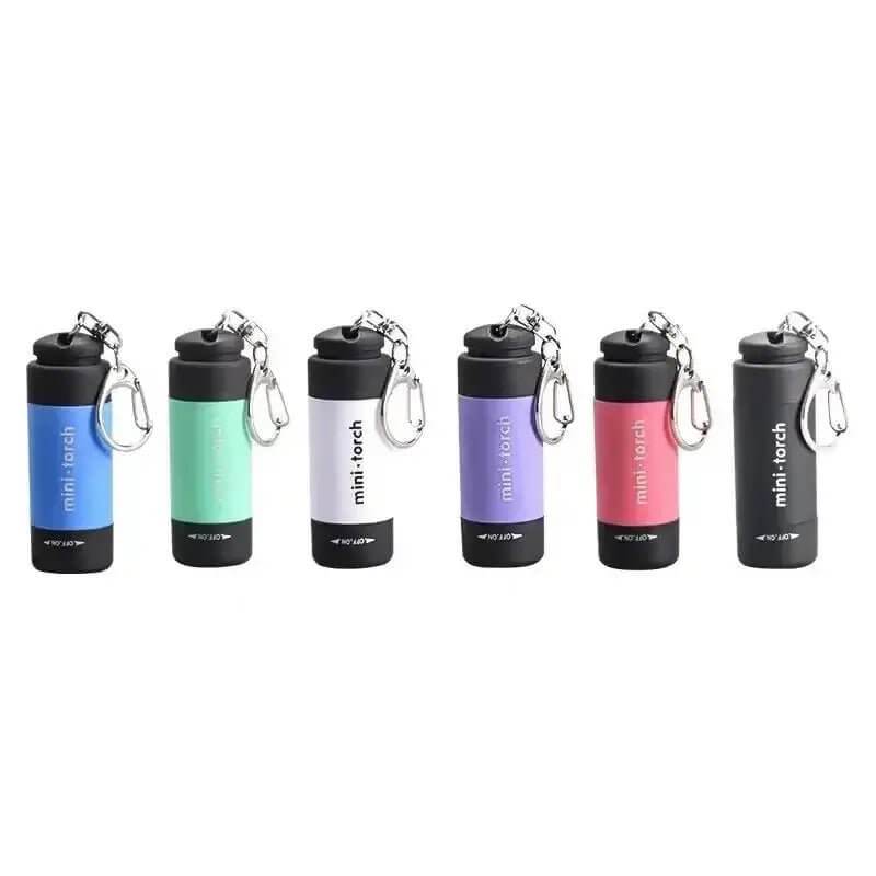 USB Rechargeable LED Pocket Flashlight Keychain Mini Torch