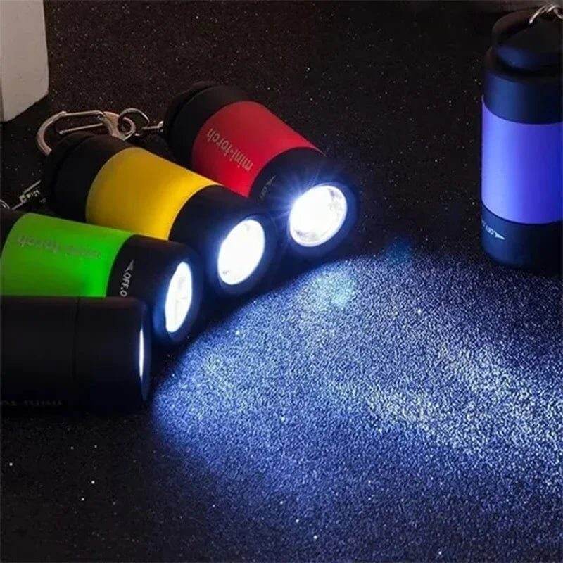 USB Rechargeable LED Pocket Flashlight Keychain Mini Torch