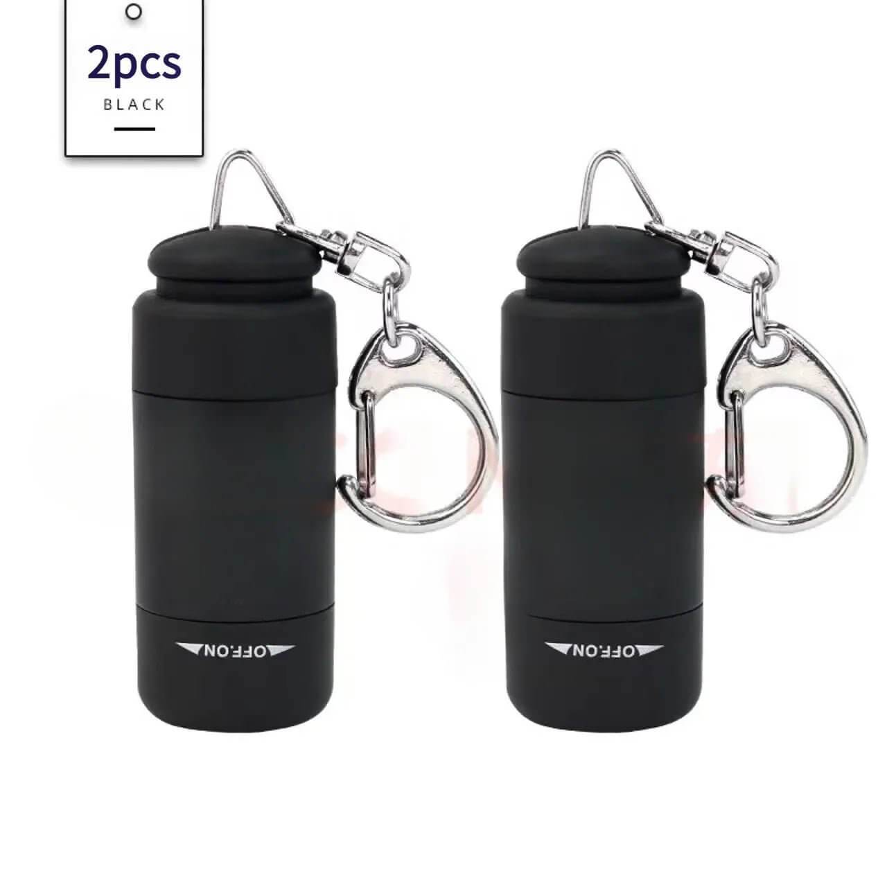 USB Rechargeable LED Pocket Flashlight Keychain Mini Torch