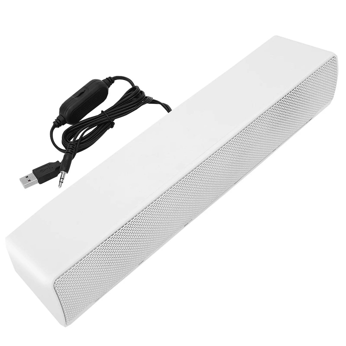 Portable USB Wired Stereo Soundbar - Qiilu