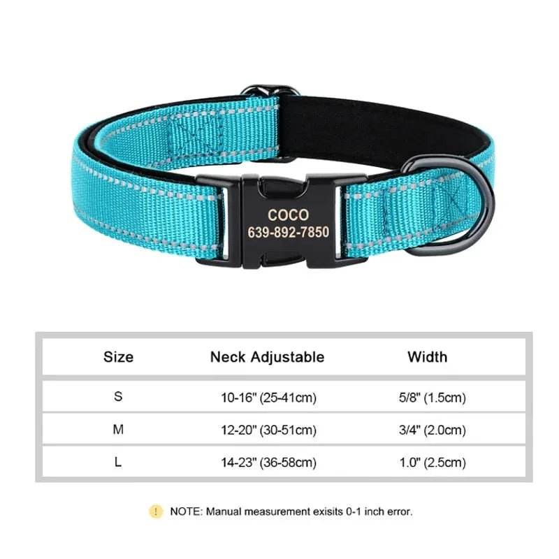 Reflective Personalized Dog Collar | Engraved ID