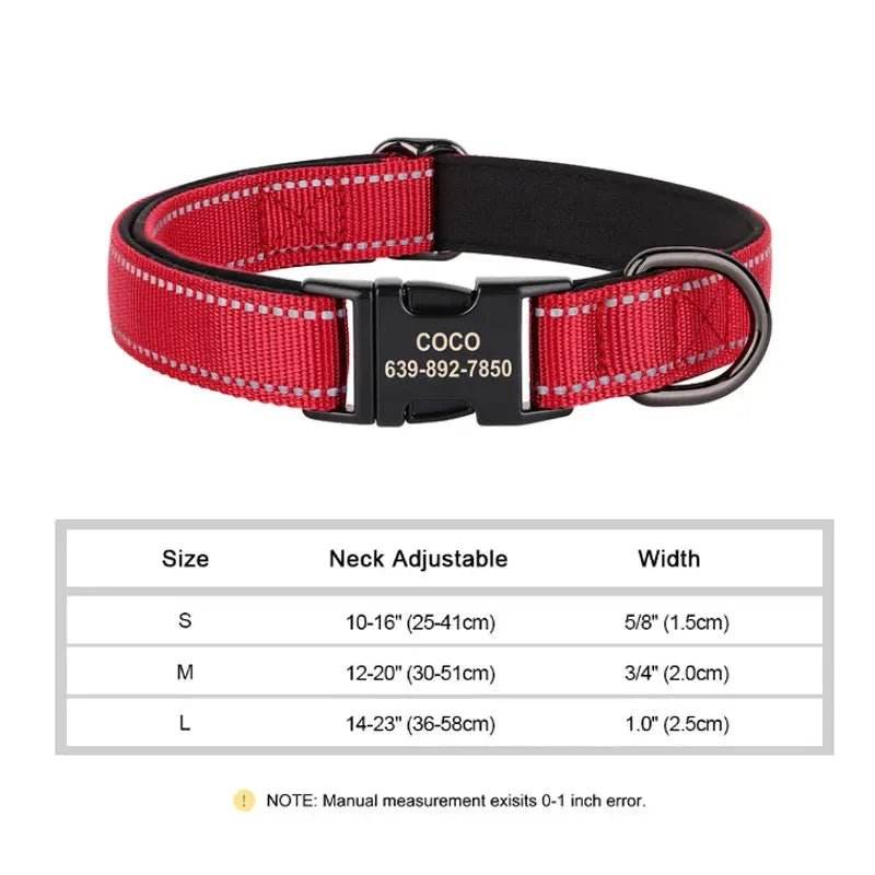 Reflective Personalized Dog Collar | Engraved ID