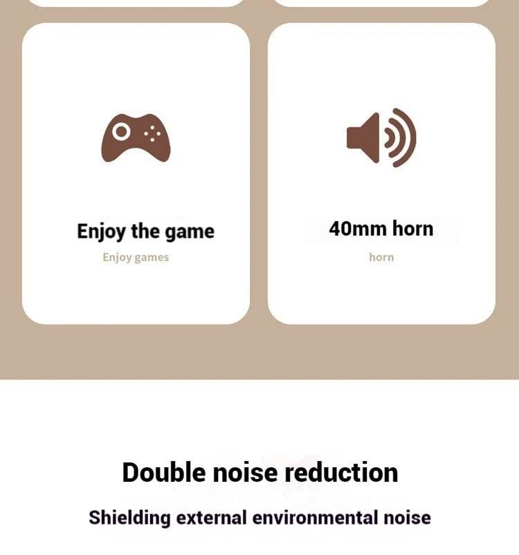 Subwoofer Gaming Wireless Bluetooth Headphones Over Ear HIFI Stereo