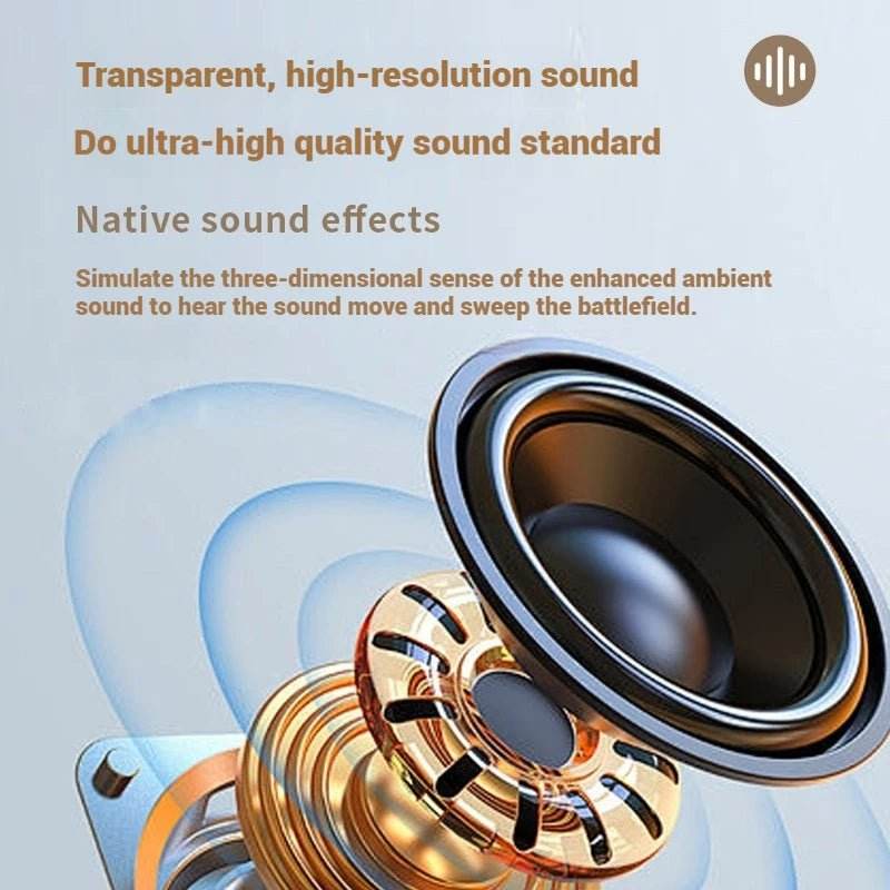 Subwoofer Gaming Wireless Bluetooth Headphones Over Ear HIFI Stereo