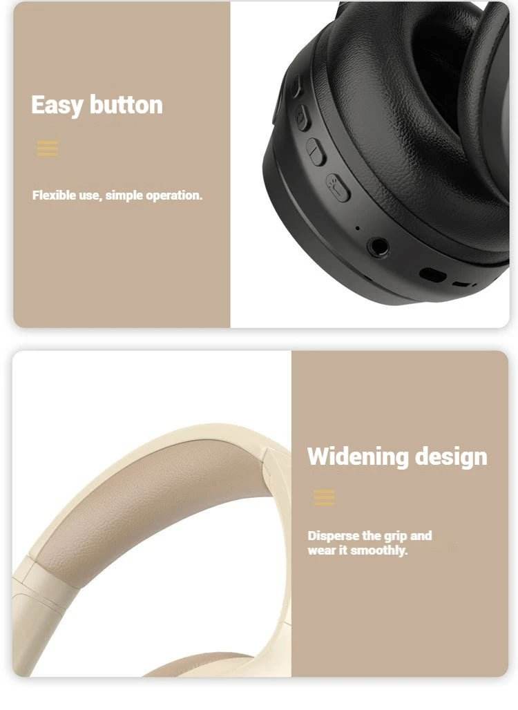 Subwoofer Gaming Wireless Bluetooth Headphones Over Ear HIFI Stereo