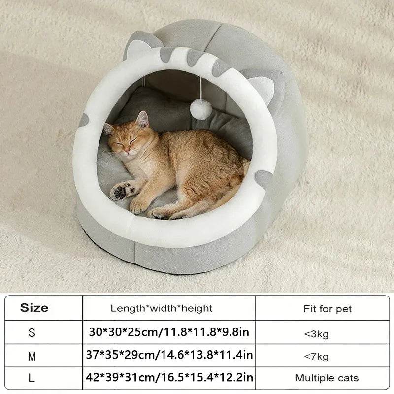 Super Cat Bed Warm Pet House Kitten Cave Cushion House Warm