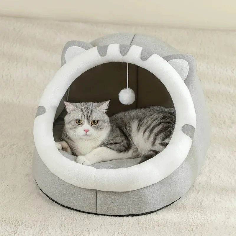 Super Cat Bed Warm Pet House Kitten Cave Cushion House Warm