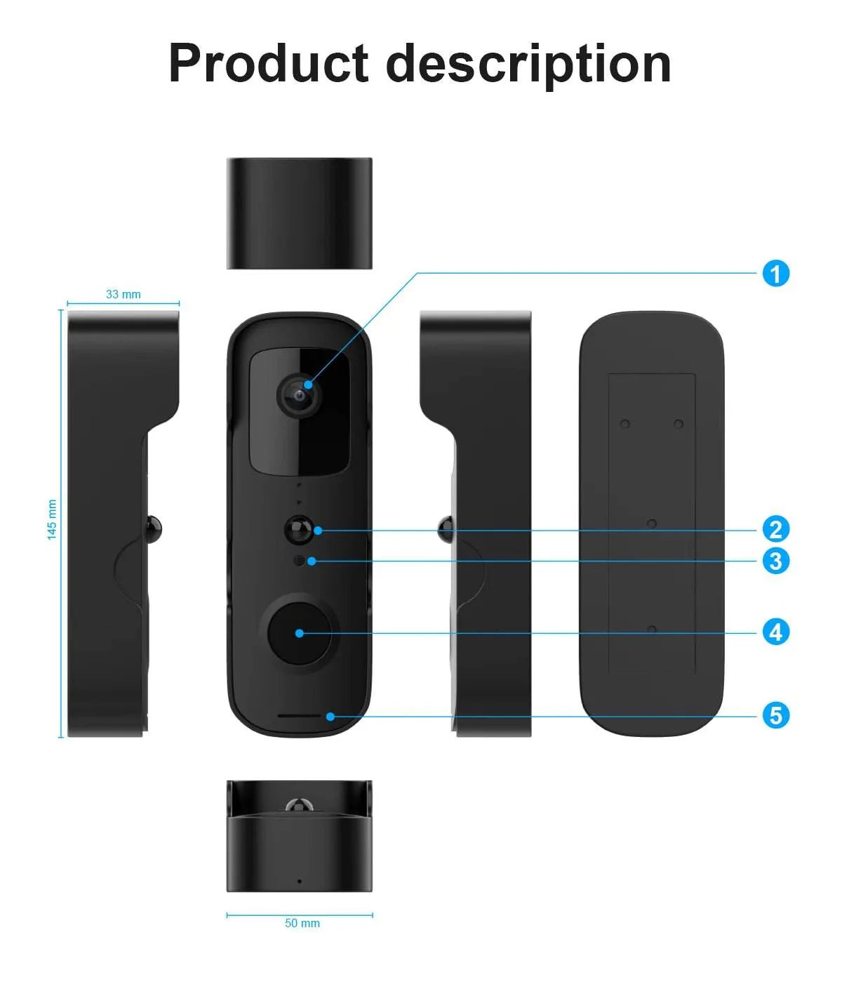 1080P WIFI Video Doorbell - Smart Wireless Security
