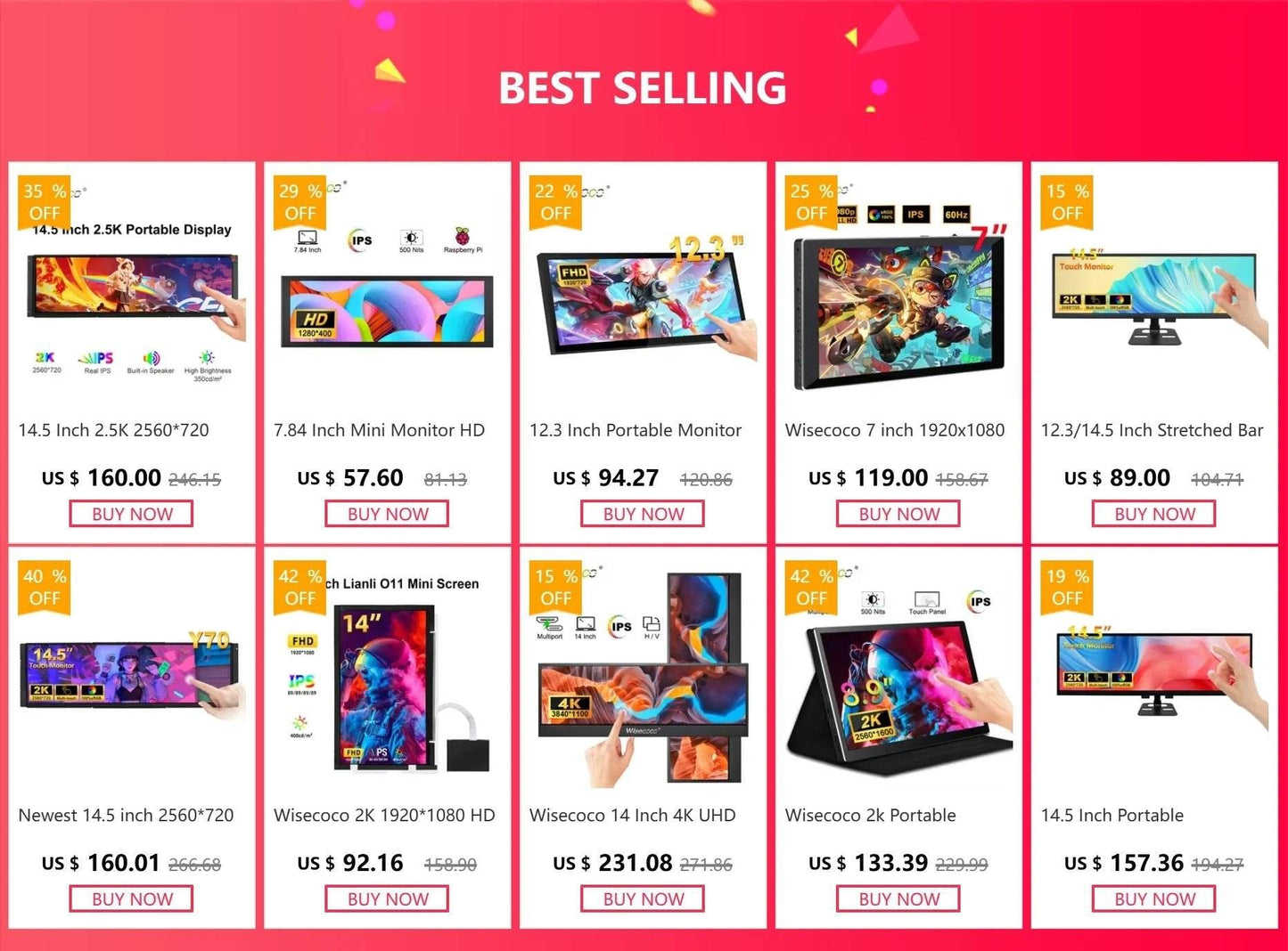 Portable 12.3/14.5 Inch Touch Monitor for PC