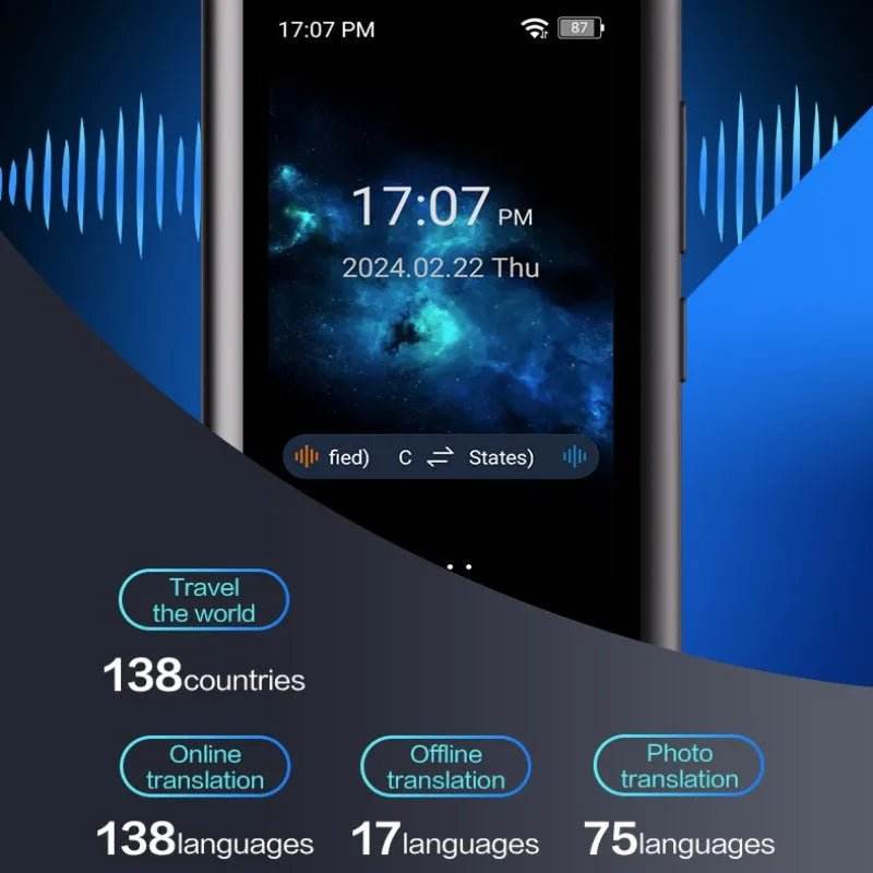 138 Language 2-Way Translator T17 with Voice & Photo