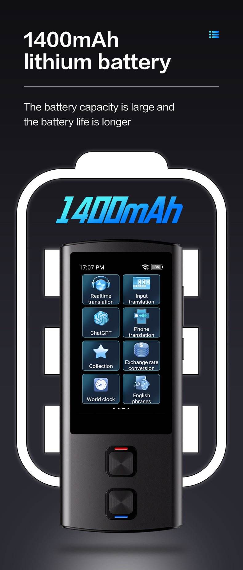 138 Language 2-Way Translator T17 with Voice & Photo