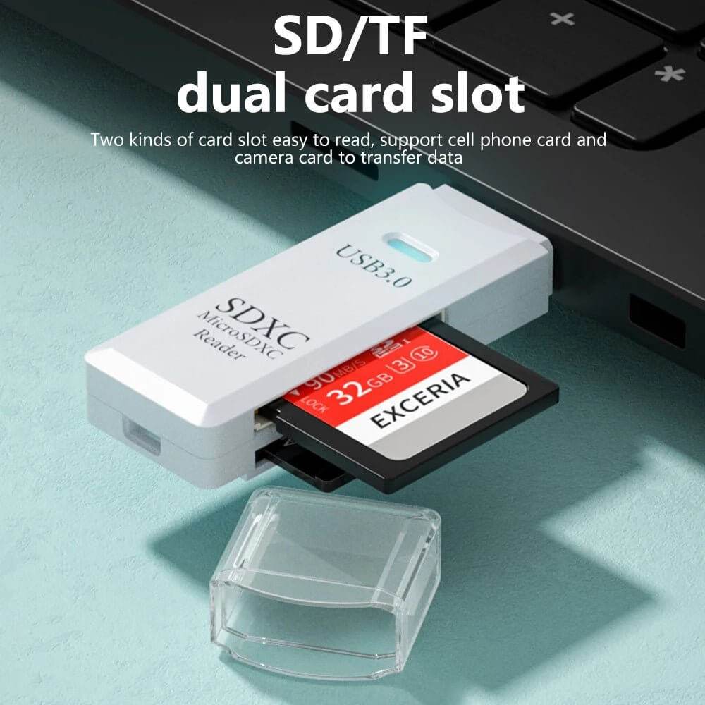 USB 3.0 Card Reader Micro TF & SD Compatible