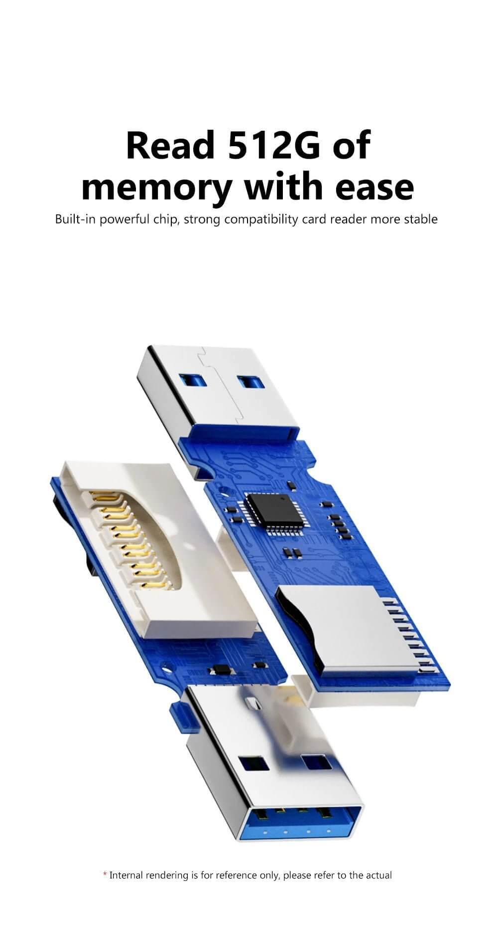 USB 3.0 Card Reader Micro TF & SD Compatible