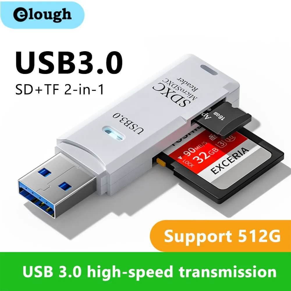 USB 3.0 Card Reader Micro TF & SD Compatible