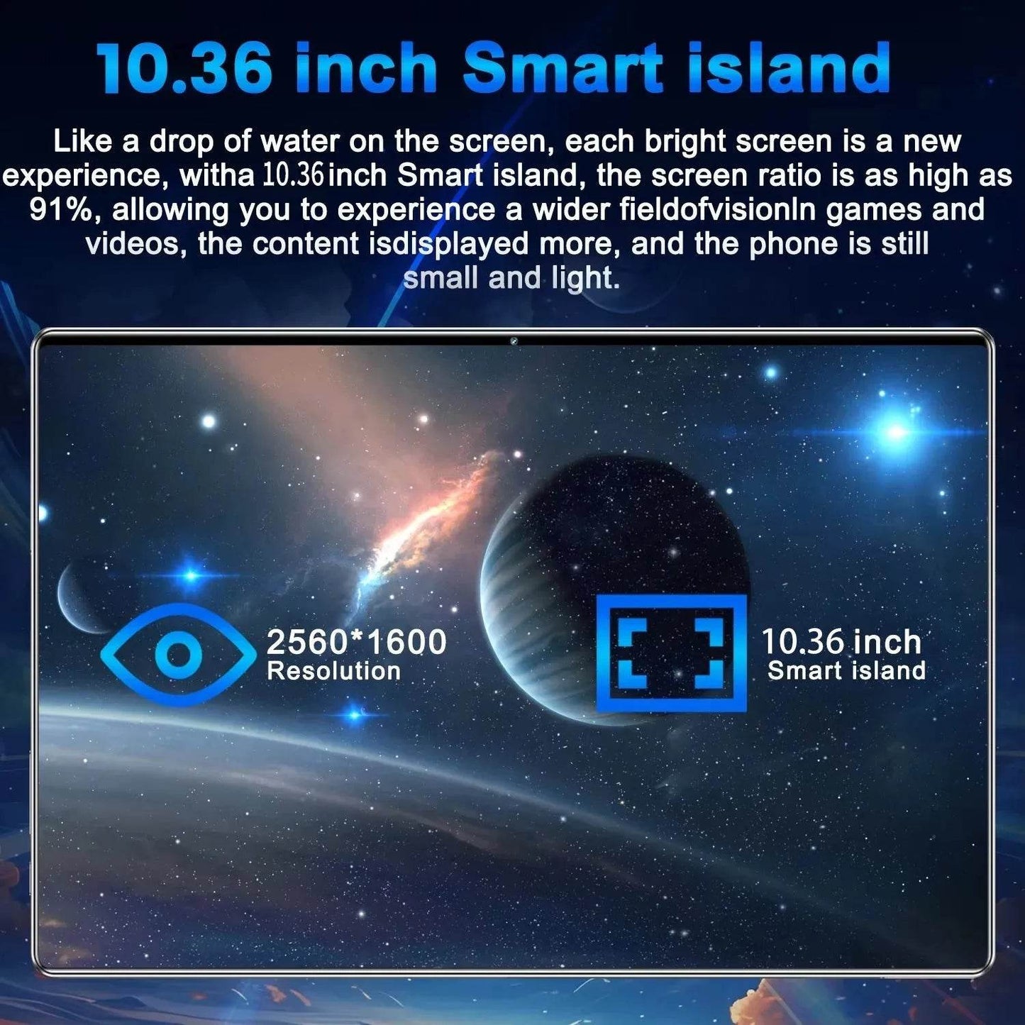 2025 New 5G Tablet 10.36Inch Android 13.0 Tablet MTK6797 16GB RAM 1TB ROM