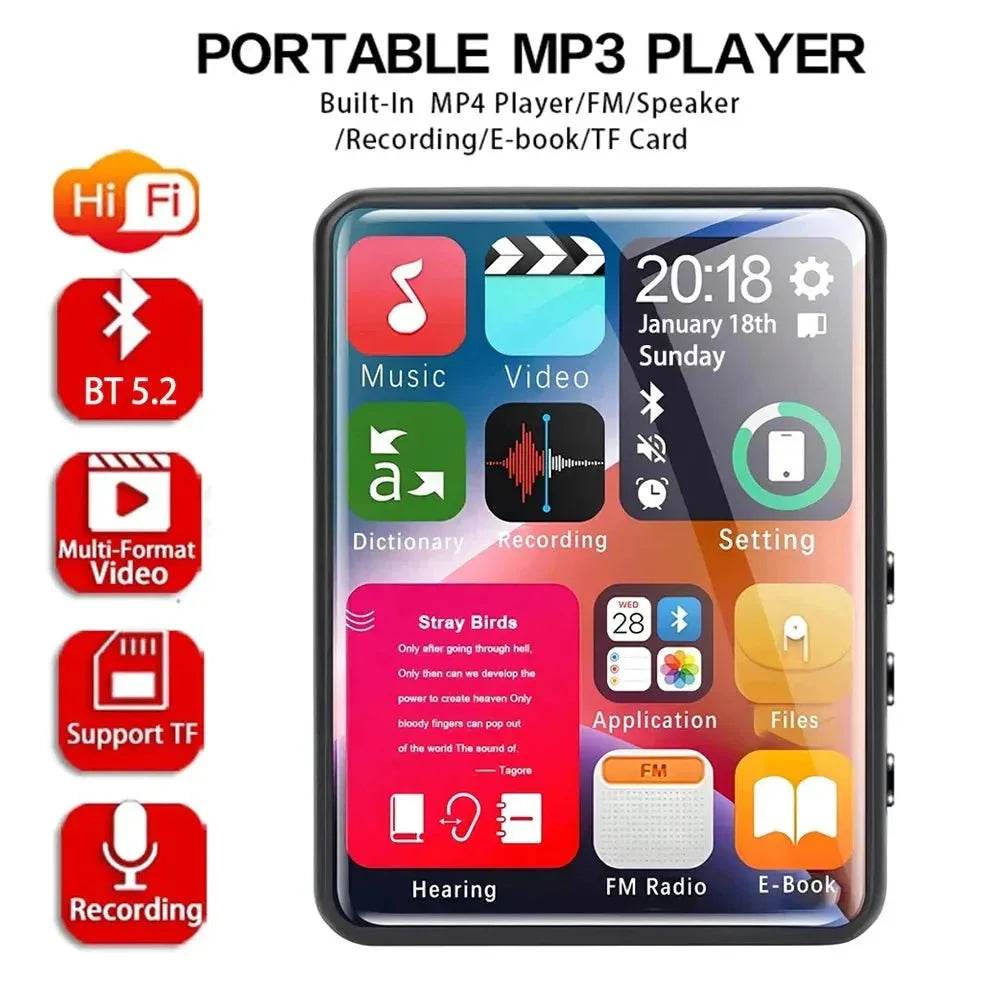 MP3 player, mini Mp4 player with Bluetooth 2.4-inch