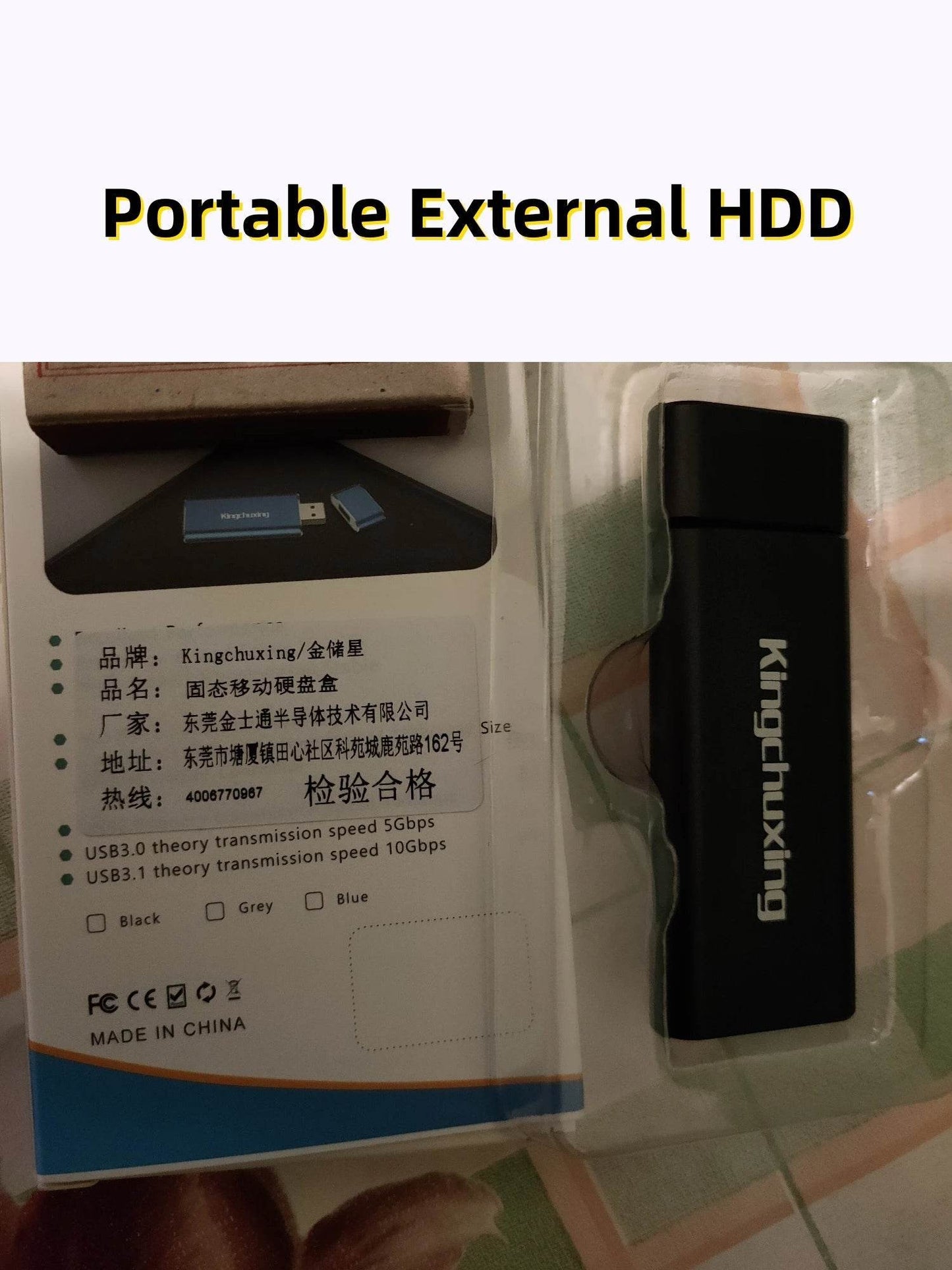 2TB Portable SSD - High-Speed USB 3.0 Drive