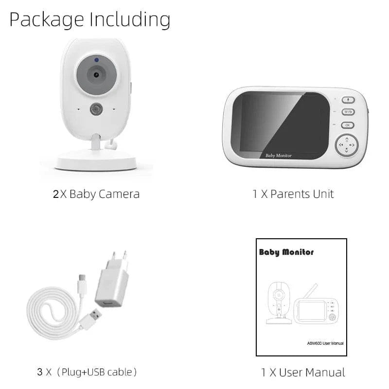 3.5" Video Baby Monitor with Night Vision & Audio