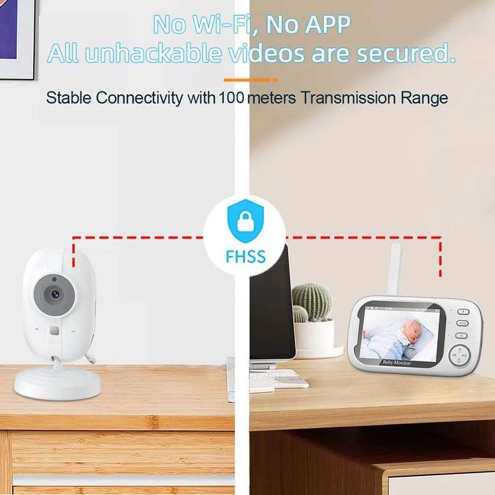 3.5" Video Baby Monitor with Night Vision & Audio