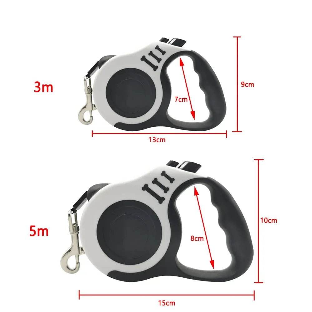 3m 5m Dog Leash Lead For Small Medium Dogs Cats Automatic Retractable Strong Nylon
