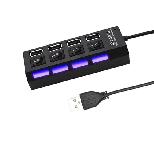 4-Port USB 2.0 Hub - Multi USB Splitter Expander