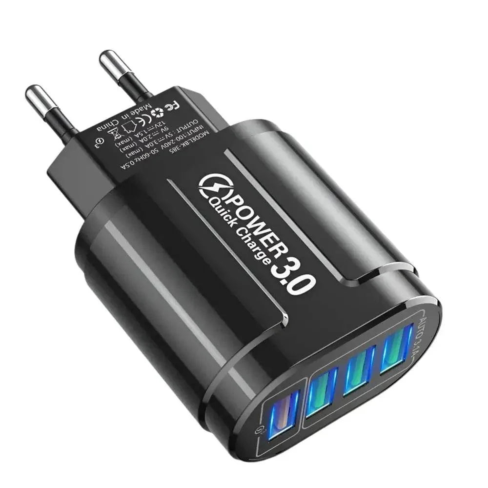 4 Port USB Fast Charging 48W QC3.0 Quick Charger